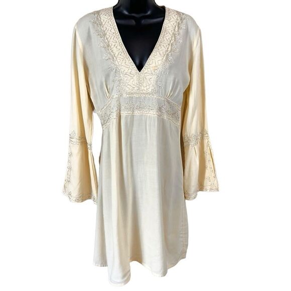 Calypso by Christiane Celle Embroidered Mini Dress - Picture 1 of 12